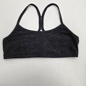 Beyond Yoga Spacedye Slim Racerback Charcoal Gray Sports Bra